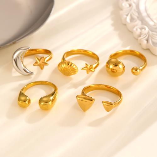 Bague en acier inoxydable, Acier inoxydable 304, Placage de couleur d'or, bijoux de mode, plus de couleurs à choisir, Vendu par PC