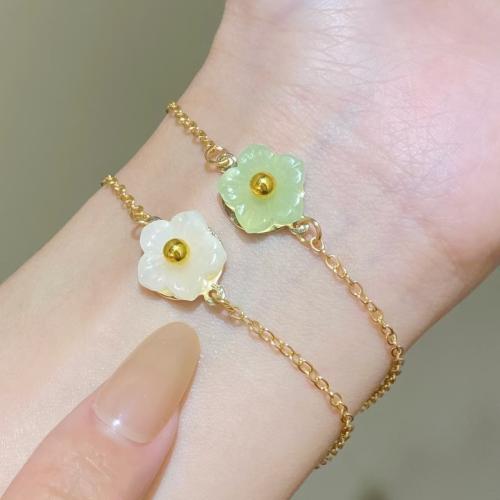 Zinc Alloy Resin Bracelets, with Resin, gold color plated, fashion jewelry 