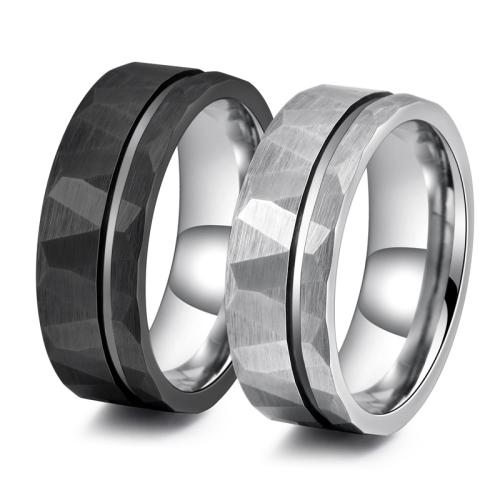 Bague en acier inoxydable, Acier de tungstène, Placage, bijoux de mode & normes différentes pour le choix & pour homme, plus de couleurs à choisir, Vendu par PC