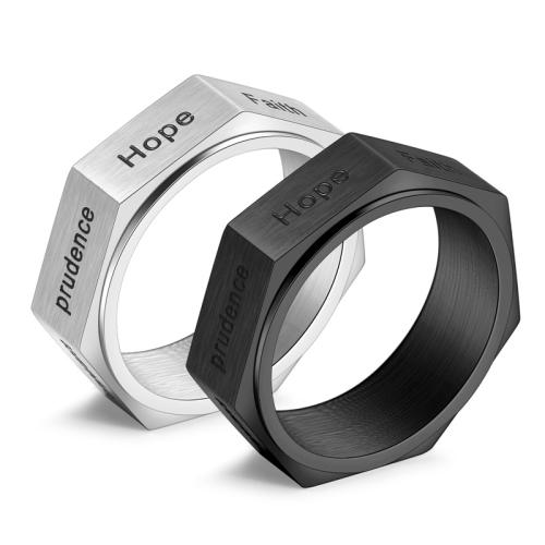 Bague en acier inoxydable, Acier inoxydable 304, poli, rotatif & normes différentes pour le choix & pour homme, plus de couleurs à choisir, Vendu par PC