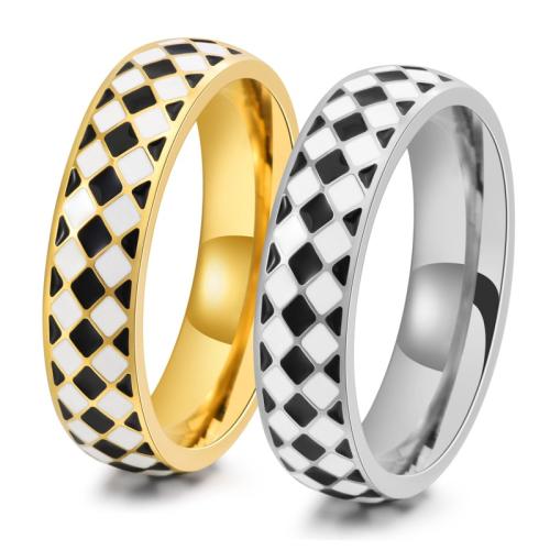 Bague en acier inoxydable, Acier inoxydable 304, Placage, unisexe & normes différentes pour le choix & autocollant époxyde, plus de couleurs à choisir, Vendu par PC