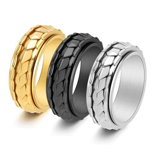 Bague en acier inoxydable, Acier inoxydable 304, Placage, rotatif & normes différentes pour le choix & pour homme, plus de couleurs à choisir, Vendu par PC
