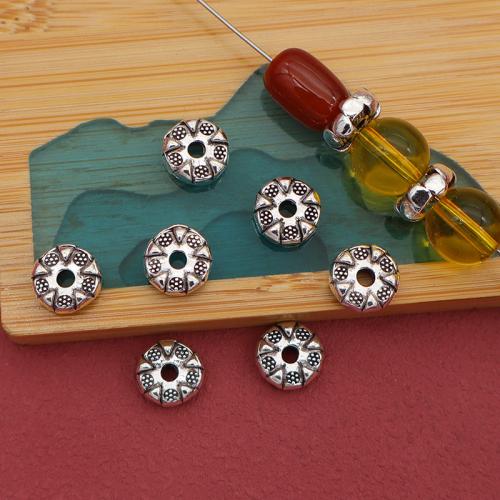 Perles intercalaires en alliage de zinc, Placage de couleur argentée, DIY Vendu par sac[