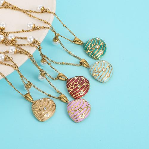 ステンレス鋼のジュエリーネックレス, 304ステンレススチール, とともに プラスチック製パール, メッキ, ファッションジュエリー & エナメル & ライン石のある, 無色, 売り手 パソコン