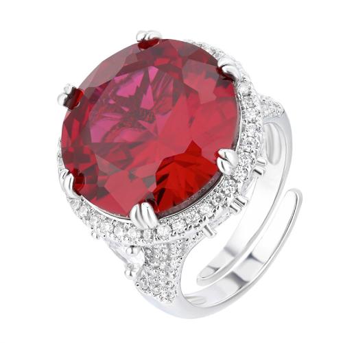 Messingring mit Strass , Messing, goldfarben plattiert, Modeschmuck & für Frau, keine, verkauft von PC