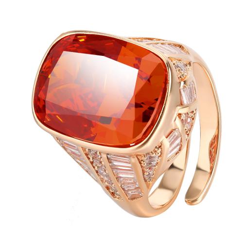 Messingring mit Strass , Messing, goldfarben plattiert, Modeschmuck & für Frau, keine, verkauft von PC