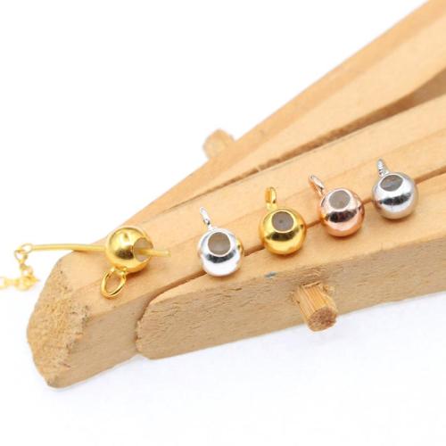 925 Sterling Silver Stopper Beads, with Silicone, Round, DIY 