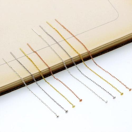 スターリングシルバー イヤリング ドロップ, 925スターリングシルバー, クロスチェーン & DIY & 異なるサイズの選択, 無色, 売り手 ペア[