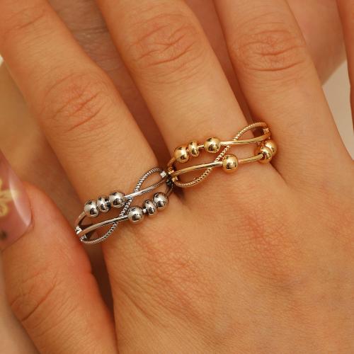 Messingring mit Strass , Messing, plattiert, Modeschmuck, keine, verkauft von PC