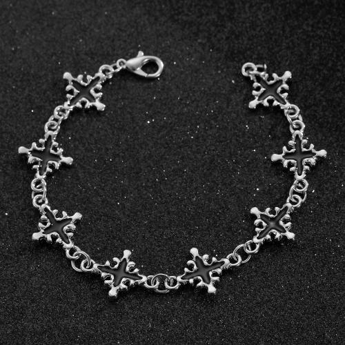 Enamel Zinc Alloy Bracelets, gold color plated, fashion jewelry 