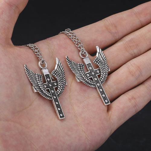 Zinc Alloy Necklace, gold color plated, fashion jewelry, silver color cm 