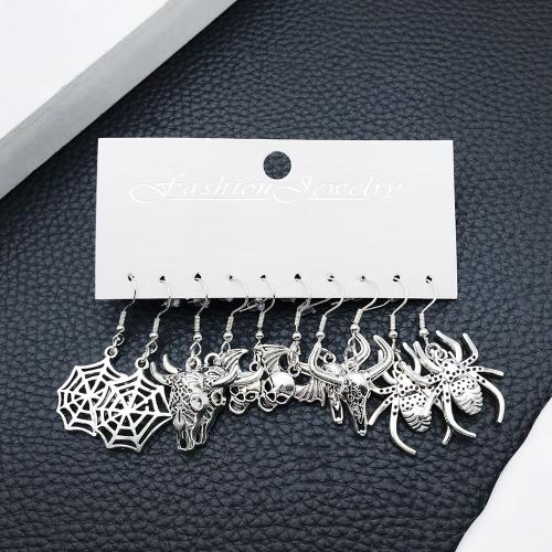 alliage de zinc Boucle d'oreille goutte, Placage de couleur d'or, bijoux de mode, argent é, Vendu par fixé