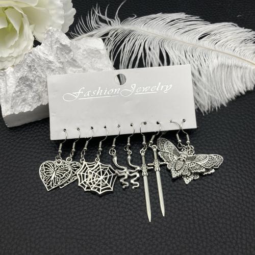 Boucle d'oreille goutte Zinc Alloy, alliage de zinc, Placage de couleur d'or, bijoux de mode, argent é, Vendu par fixé