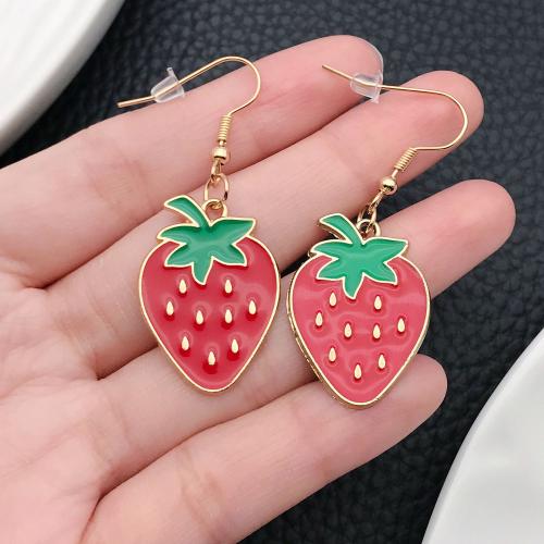 Emaille Zink Legierung Tropfen Ohrring, Zinklegierung, goldfarben plattiert, Modeschmuck, keine, verkauft von Paar