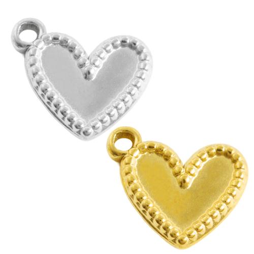 Monture de pendentif en acier inoxydable, Acier inoxydable 304, coeur, Placage, DIY, plus de couleurs à choisir Vendu par sac