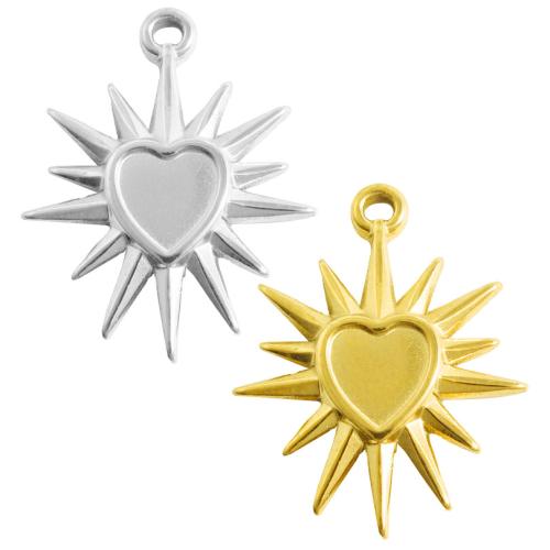 Monture de pendentif en acier inoxydable, Acier inoxydable 304, coeur, Placage, DIY, plus de couleurs à choisir Vendu par sac