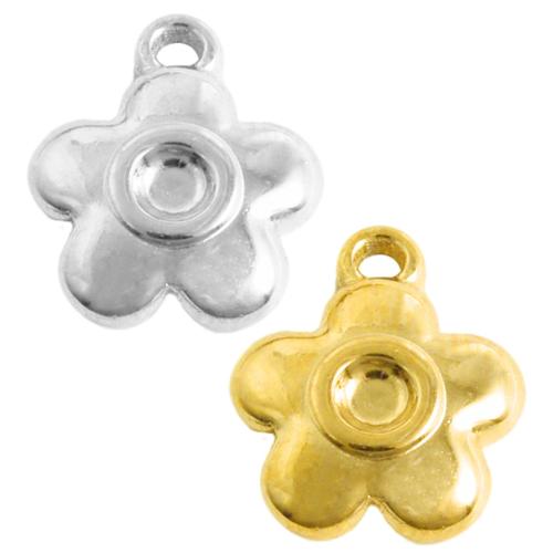 Monture de pendentif en acier inoxydable, Acier inoxydable 304, fleur, Placage, DIY, plus de couleurs à choisir Vendu par sac