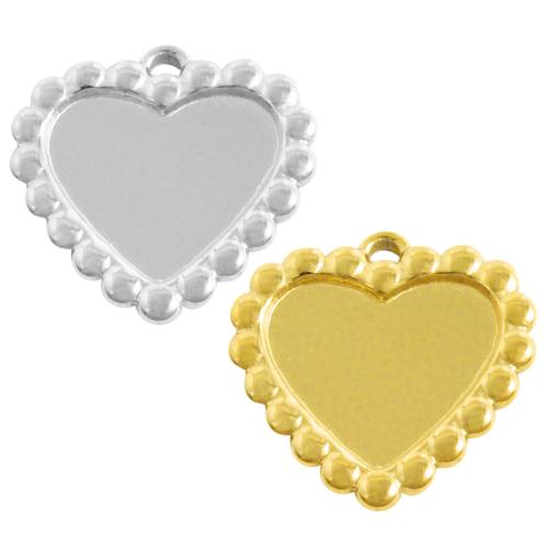 Monture de pendentif en acier inoxydable, Acier inoxydable 304, coeur, Placage, DIY, plus de couleurs à choisir Vendu par sac