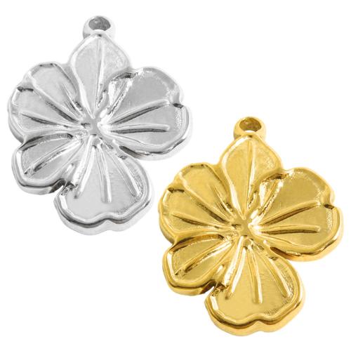 Stainless Steel Flower Pendant, 304 Stainless Steel, plated, DIY 