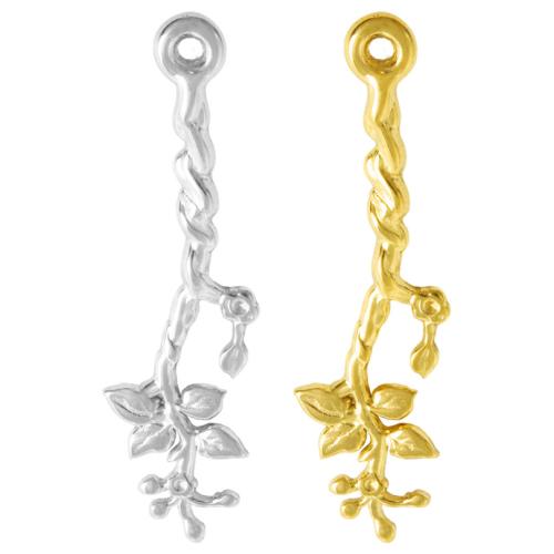 Stainless Steel Pendants, 304 Stainless Steel, Branch, plated, DIY 