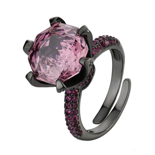 Messingring mit Strass , Messing, goldfarben plattiert, Modeschmuck & für Frau, keine, verkauft von PC