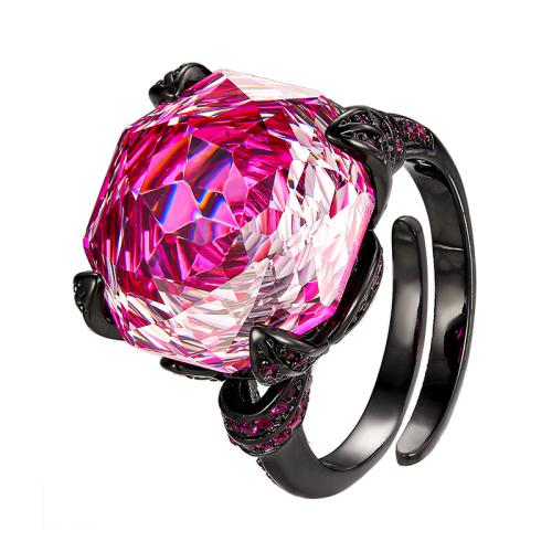 Messingring mit Strass , Messing, goldfarben plattiert, Modeschmuck & für Frau, keine, verkauft von PC