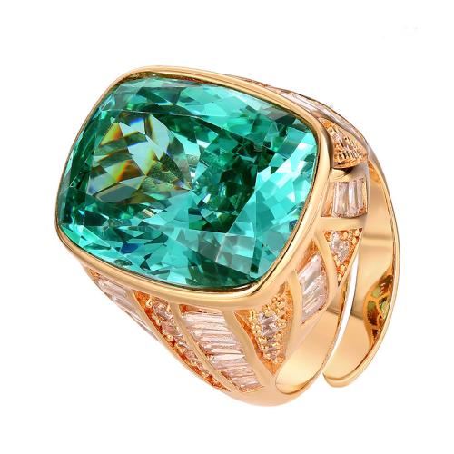 Messingring mit Strass , Messing, goldfarben plattiert, Modeschmuck & für Frau, keine, verkauft von PC