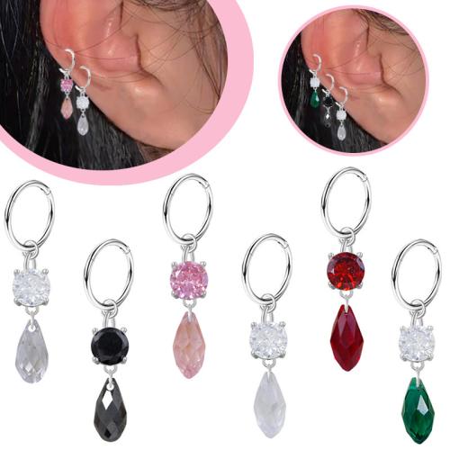 Acier titane Bijoux de Piercing de Nez, unisexe & avec zircone cubique, plus de couleurs à choisir Vendu par lot