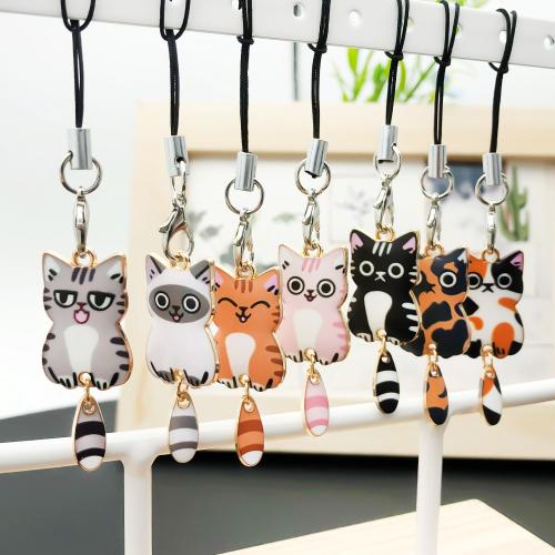 Enamel Zinc Alloy Key Chain, gold color plated, fashion jewelry 