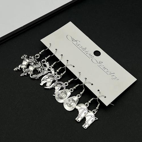 Boucle d'oreille goutte Zinc Alloy, alliage de zinc, Placage de couleur d'or, bijoux de mode, argent é, Vendu par fixé