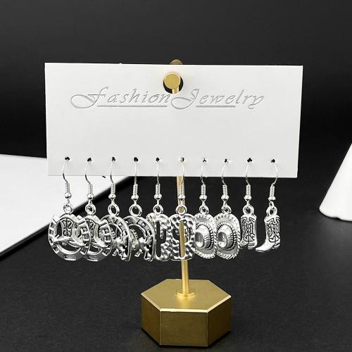 Boucle d'oreille goutte Zinc Alloy, alliage de zinc, Placage de couleur d'or, bijoux de mode, argent é, Vendu par fixé