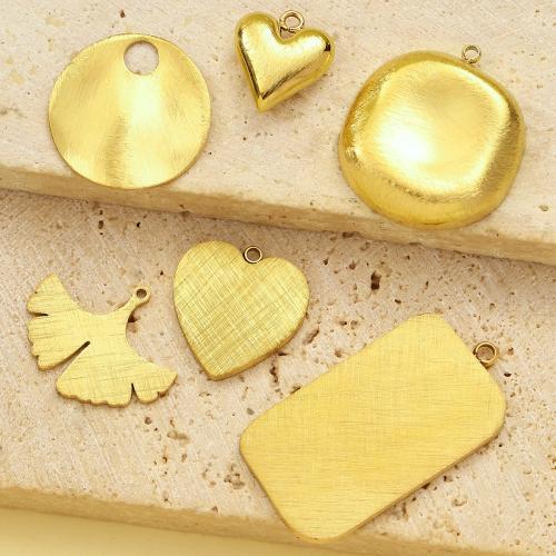 Stainless Steel Pendants, 304 Stainless Steel, gold color plated, DIY, golden 