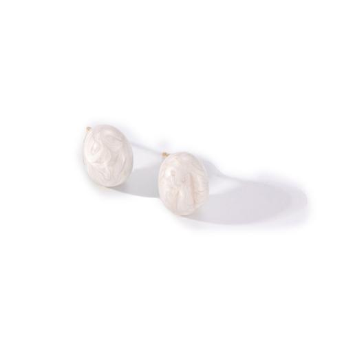 Boucle en acier inoxydable, Acier inoxydable 304, Placage de couleur d'or, bijoux de mode & pour femme & émail, plus de couleurs à choisir, Vendu par paire