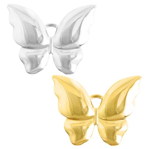 Pendentifs d'animaux en acier inoxydable , Acier inoxydable 304, papillon, Placage, DIY, plus de couleurs à choisir Vendu par sac