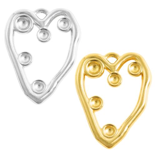 Monture de pendentif en acier inoxydable, Acier inoxydable 304, coeur, Placage, DIY & creux, plus de couleurs à choisir Vendu par sac