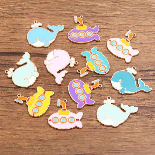 Emaille Edelstahl Anhänger, Zinklegierung, Tier, plattiert, DIY, keine, 100PCs/Tasche, verkauft von Tasche