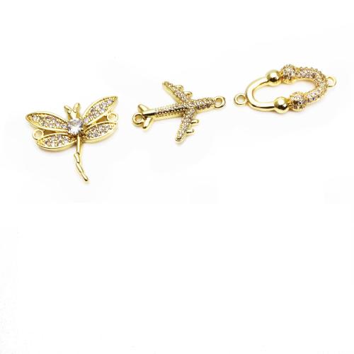 Cubic Zirconia Micro Pave Brass Pendant, pendant & bracelet, plated, DIY & micro pave cubic zirconia 