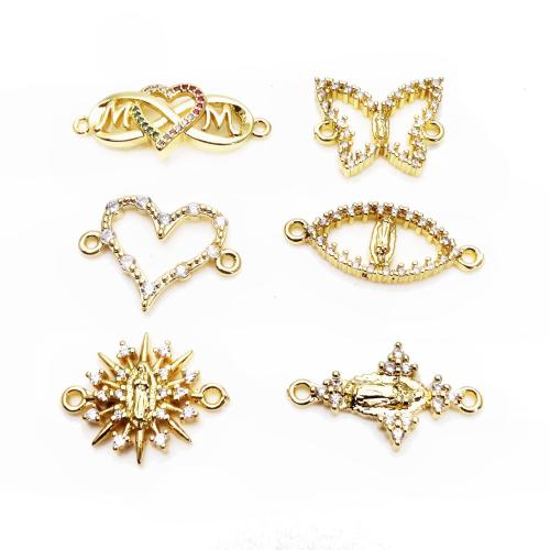 Cubic Zirconia Micro Pave Brass Pendant, pendant & bracelet, plated, DIY & micro pave cubic zirconia 