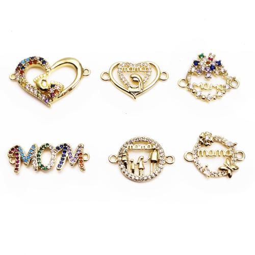 Cubic Zirconia Micro Pave Brass Pendant, pendant & bracelet, plated, DIY & micro pave cubic zirconia 