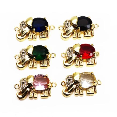 Цирконий Микро вымощает Латунный разъем, Латунь, Другое покрытие, DIY & инкрустированное микро кубического циркония, Много цветов для выбора, продается PC