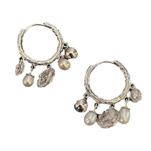 Латунные серьги падение, Латунь, с Пластиковая жемчужина, Другое покрытие, ювелирные изделия моды, Много цветов для выбора продается Пара