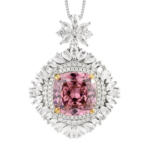 Harz Messing Halskette, mit kubischer Zirkonia, mit Verlängerungskettchen von 5cm, plattiert, Modeschmuck & für Frau & mit Strass, keine, Länge:45 cm, verkauft von PC