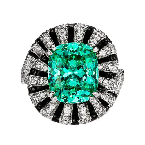 Messingring mit Strass , Messing, mit kubischer Zirkonia, plattiert, Modeschmuck & für Frau, keine, verkauft von PC