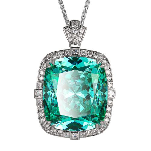 Harz Messing Halskette, mit kubischer Zirkonia, mit Verlängerungskettchen von 5cm, plattiert, Modeschmuck & für Frau & mit Strass, keine, Länge:45 cm, verkauft von PC