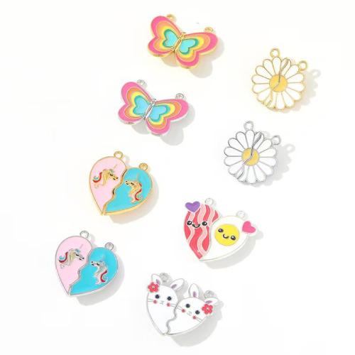 Colgantes de esmalte de la aleación del cinc, aleación de zinc, chapado en color dorado, Bricolaje, más colores para la opción, 30x30x5mm, 100PCs/Bolsa, Vendido por Bolsa