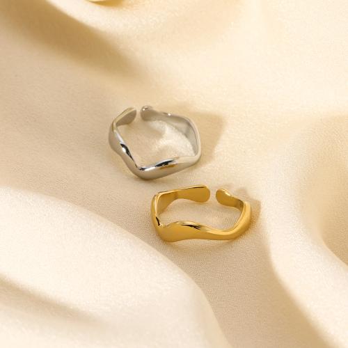 Bague en acier inoxydable, Acier inoxydable 304, Placage, bijoux de mode & pour femme, plus de couleurs à choisir, Vendu par PC