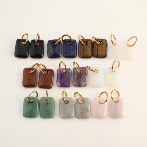 Драгоценный камень падение Серьги, Полудрагоценный камень, с Нержавеющая сталь 304, ювелирные изделия моды & различные материалы для выбора & Женский продается Пара