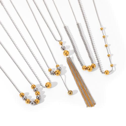 ステンレス鋼のジュエリーネックレス, 304ステンレススチール, メッキ, 異なるスタイルを選択 & 女性用 & 二色, 売り手 パソコン