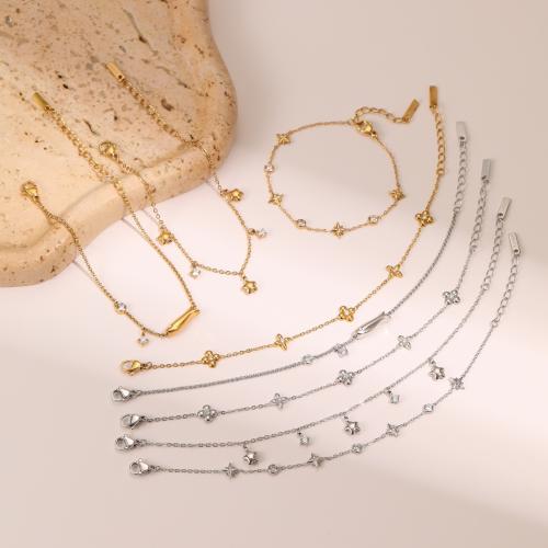 Bracelets en acier inoxydable, Acier inoxydable 304, Placage, styles différents pour le choix & pavé de micro zircon & pour femme, plus de couleurs à choisir, Vendu par PC