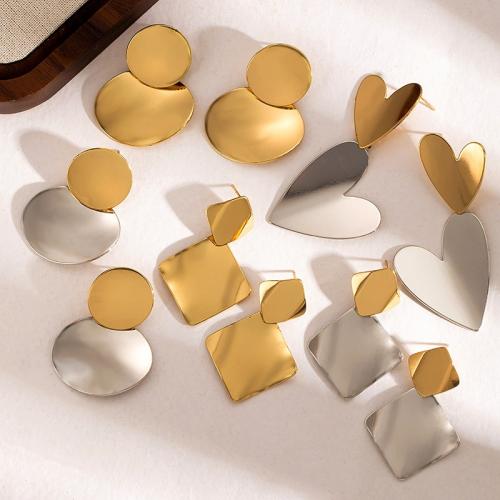 Boucle d'oreille goutte inox, Acier inoxydable 304, Polis à la main, bijoux de mode & styles différents pour le choix & pour femme, plus de couleurs à choisir, Vendu par paire